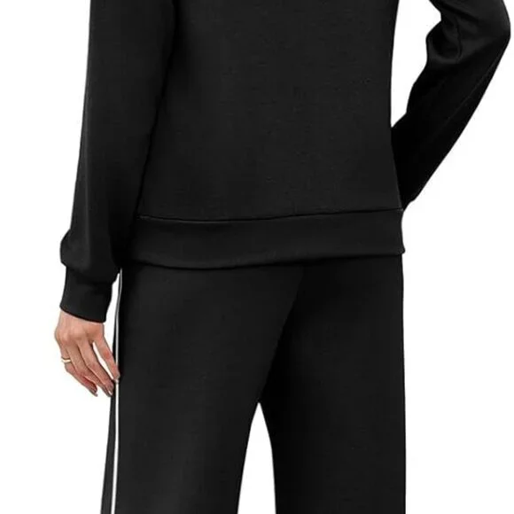 Women 2 Piece Lounge Sets Sweatsuit Fall Outfits Matching Wide Leg pants Set Tra